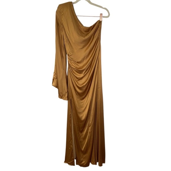 Michael Costello x REVOLVE Mae Gown Maxi Satin One Shoulder Formal Classy Small - Picture 4 of 12